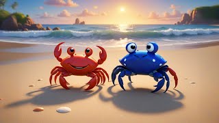 Six Little Crabs Dance in the Sand | Crab Song for Kids | Fun Ocean Nursery Rhymes and Baby Songs