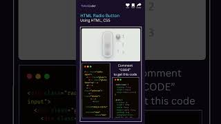 🎨 These Cool Radio Buttons Will LEVEL UP Your UI | HTML & CSS Only! 🔥 #coding #webdesign #python