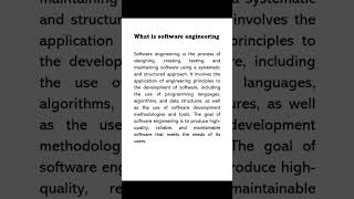 What is software engineering