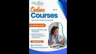 🎯 Kickstart Your Career with Microsoft Dynamics 365 Training @ Nexgen IT Solutions!