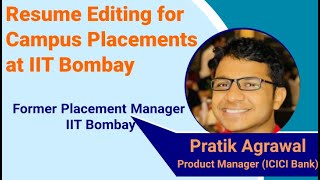 Resume Editing for Campus Placements || In conversation with Pratik