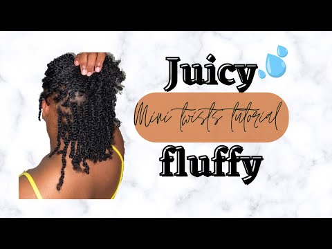 JUICY MINI TWISTS ON 4C HAIR| ONLY TWO PRODUCTS| NO SHRINKAGE| PROTECTIVE STYLE|| Nemi Effy