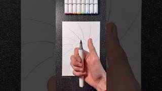 Satisfying Art with Alcohol Markers! 🤩✨🎨 #visualart