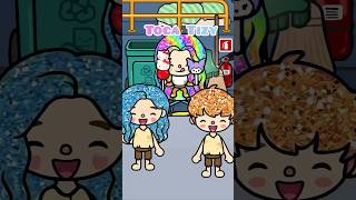 Little Girl with Diamond Rainbow Hair😍🌈 #tocaboca #tocalifeworld #shorts #fyp