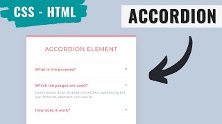 [ HTML - CSS ] - Accordion Faq