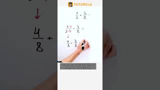 Solve 1/2 + 3/8: Fraction Addition Made Easy #Math #OperationsWithFractions #AdditionOfFractions