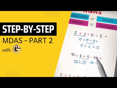 MDAS (MULTIPLICATION, DIVISION, ADDITION, SUBTRACTION) Part 2 with TEACHER G