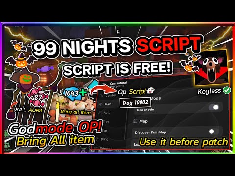 99 NIGHTS IN THE FOREST SCRIPT!🎃 - KILL AURA CHOP AURA GODMODE AND MORE OP! [KEYLESS]