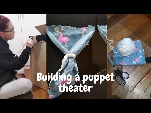 BUILDING MY OWN PUPPET THEATER || Learn with Miss Emily