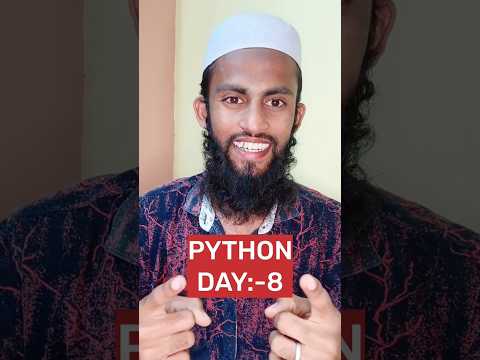 Eighth day of learning PYTHON | I got shortlisted for the role of SQL developer 😁😁 #pythonbeginner