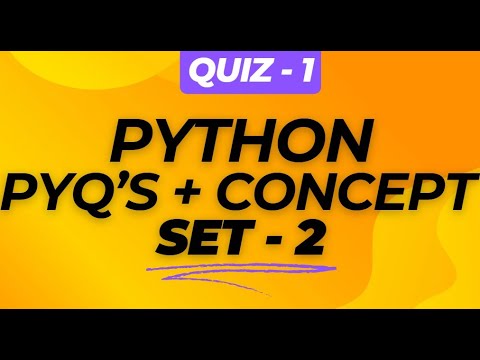 QUIZ 1| PYTHON| PYQ's + CONCEPT, SET 2|#bsdatascience #iitmadras #onlinedegree