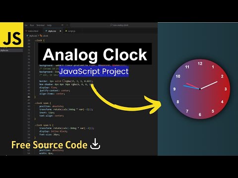 How to Create Analog Clock using HTML CSS and JavaScript: A Step-by-Step Guide. #javascriptprojects