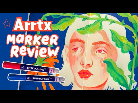 first time trying acrylic markers ! ✦ Arrtx Simptap review, draw with me ✦
