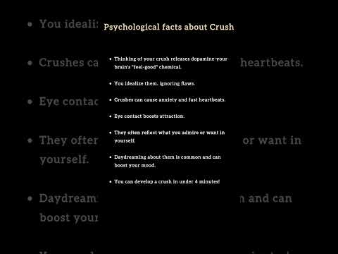 Psychological facts about crush #crush #crushfacts #psychologicalfacts #psychology #shorts #ytshorts