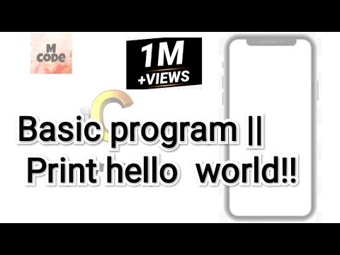 #01.1 Basic program || Print hello  world!!