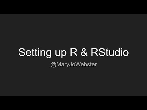 Setting up R and RStudio