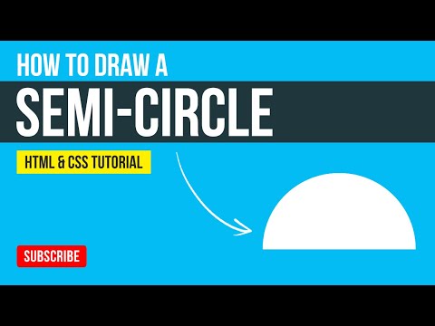 How to Make a Semi-Circle Using HTML & CSS | How to Draw a Semi-Circle | HTML & CSS Tutorial