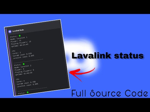 Lavalink Live status in your Discord server | #discord.js #discord