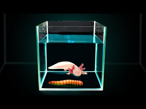 GAVE AXOLOTL A HUGE LARVA! AXOLOTL SUBJECT TO MUTATION