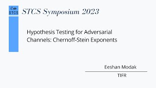 Hypothesis Testing for Adversarial Channels: Chernoff-Stein Exponents
