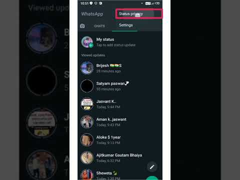 Whatsapp Status ko hide kaise kare || Status hide || How to hide Whatsapp status|| #Shostsvideo