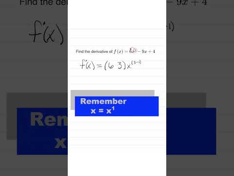 How to take the Derivative | Derivatives for Beginners - #shorts #shortvideo #maths #mathematics