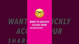 STOP WASTING TIME.⚡QUICKLY ACCESS⚡ your SharePoint files from right from YOUR DESKTOP! #shorts