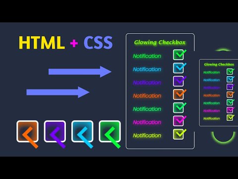 Glowing Custom checkbox Using Html css and javscript  || Custom Html Css checkbox
