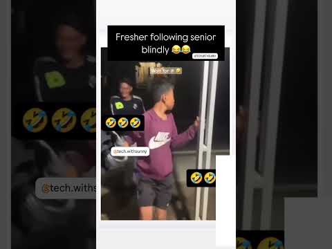 Fresher Logic: Follow Senior, Regret Later #funny #freshers #viralshorts