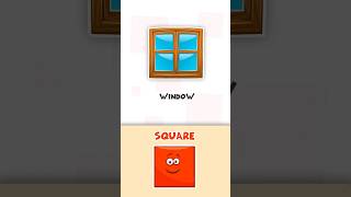 Learning shapes for kids - square for children / education video in english