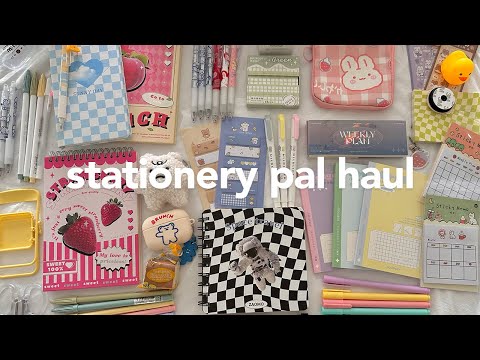 stationery haul ft. stationery pal 🍓☁️ | aesthetic pens, notebooks, highlighters + more!