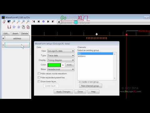 Logic Analyzer GoLogicXL: Line setup dialog (waveform #03)