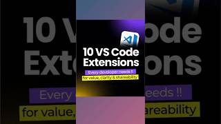 ⚡ Top 10 VS Code Extensions You MUST Use in 2025 | Boost Coding Productivity 🚀