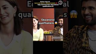 Vijay devaraconda Educational qualifications😱with ananya panday 🔥 #vijaydevarakonda #ananyapandey