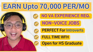 Non Voice jobs | Full-time Virtual Assistant Job with no Experience | Work from Home Jobs | WFH 2025