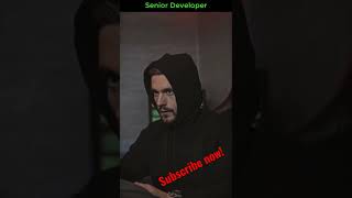 Senior vs Junior Developer 😂 Funny Developer Meme #shorts