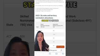 State allocations released! #shorts #stateupdates #permanentresidency #australia #migration