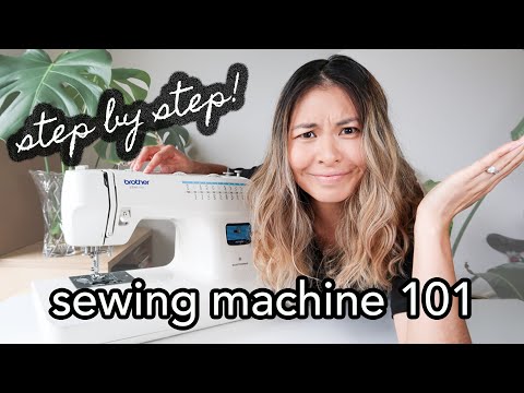 Setting up a Sewing Machine for Beginners🧵 Threading, bobbin, tension + more, step by step tutorial