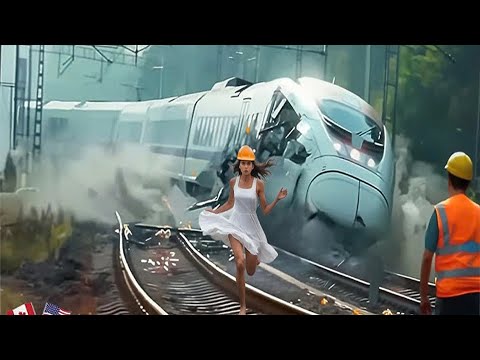 SHOCKING Train Crash Compilation Caught On Camera  Idiots In Cars  Best Of 2025
