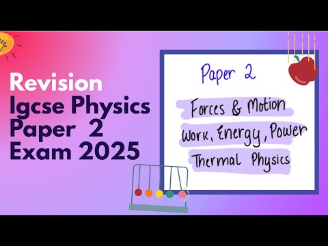 IGCSE Physics Paper 2| Solved Ex Forces, Motion, Energy, Power & Thermal