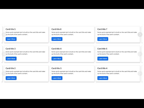 Multiple Bootstrap Card Sliders On Same Page