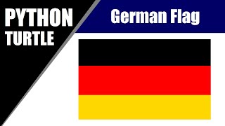 Python Turtle - Draw Germany National Flag In Python Turtle Graphics By #BKTutorial
