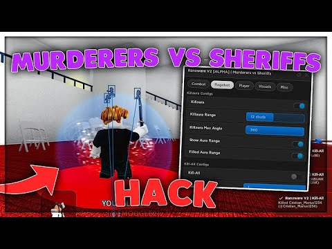 Murderers VS Sheriffs Script Hack PASTEBIN GUI | Kill Aura, Kill All, Rage Bot, Silent Aim & Extra
