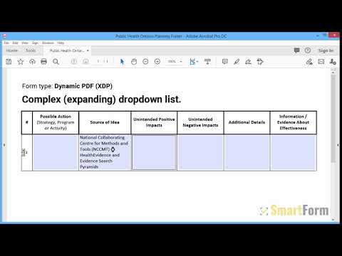 AEM Forms. Complex dropdown list.