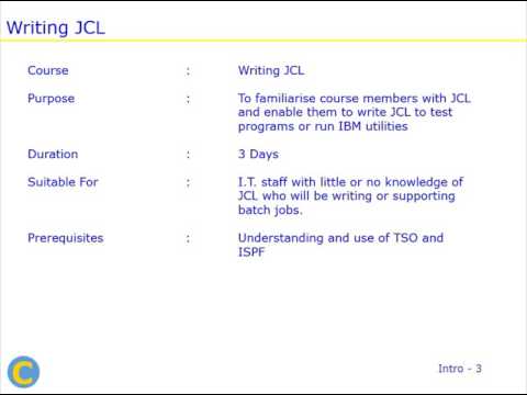 JCL Course Outline