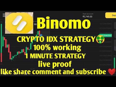 Binomo Crypto idx 100% winning trick/strategy || live proof || 1 minute strategy|| TRADER CALAMITY❤️