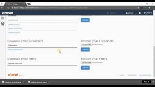 Generate and download backups in cPanel