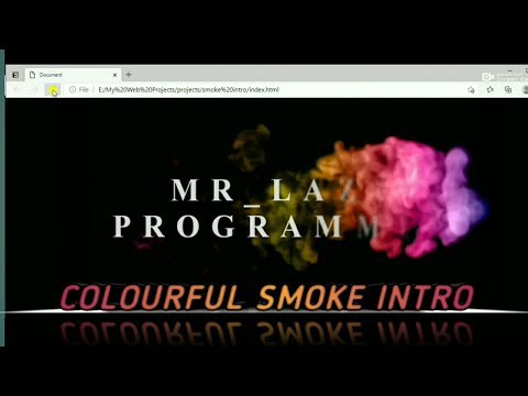 Colourful Smoke Intro | how to create colourful smoke effect for intro using html and css only
