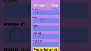 CSS timing function#short