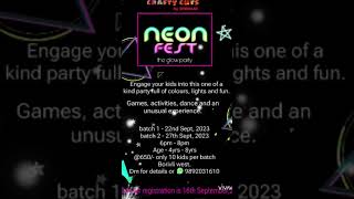 register for the most glowing and colourful party ... #craftycuts #lovewhatwedo #neon #neonglow #fun
